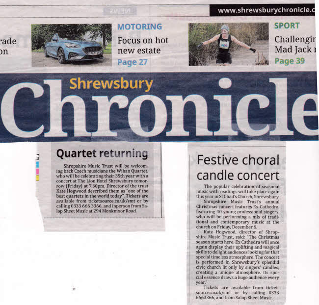 20191114 shrewsbury chronicle wihan and ex cathedra